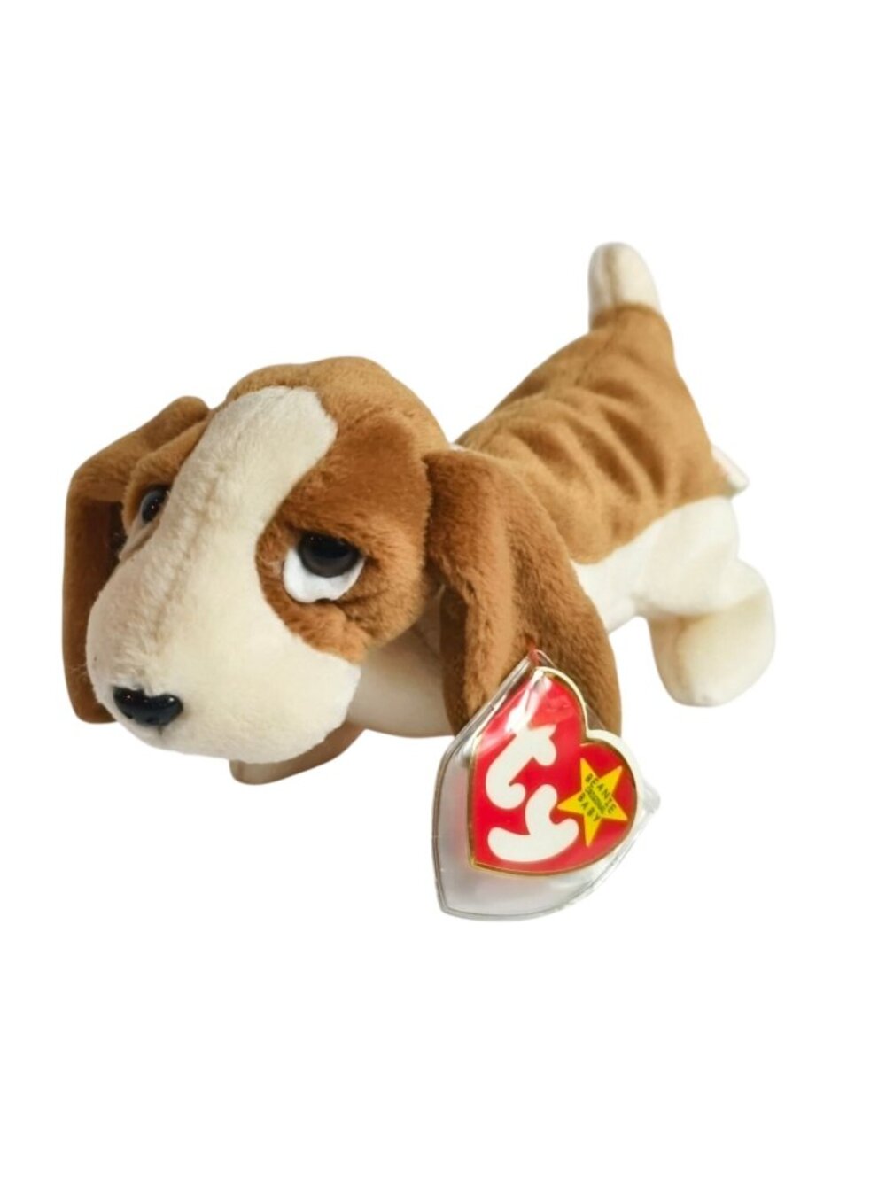 Ty Beanie Babies Tracker Basset Hound Dog Plush 1997 MWMT DOB 06-05 Collectible